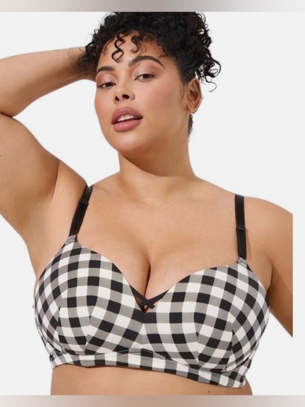 Black & White Gingham Bra